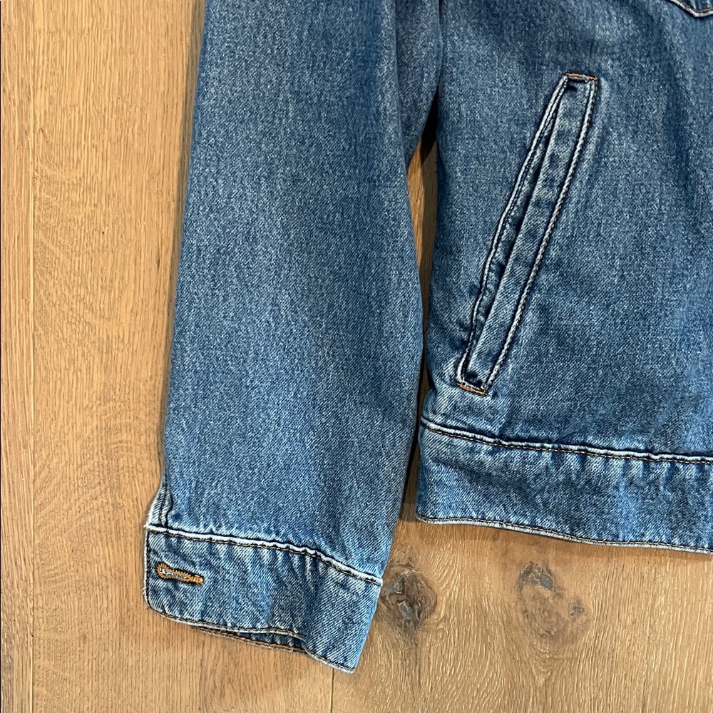 Mango oversized Blue Denim Jacket woman’s large - Picture 4 of 4